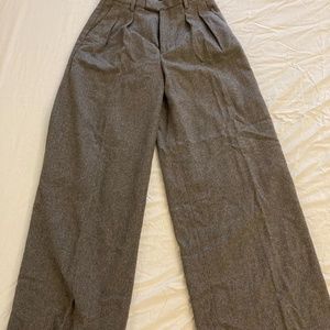 BR EXAGGERATED WIDE-LEG TROUSER Cinders Heather - size 4